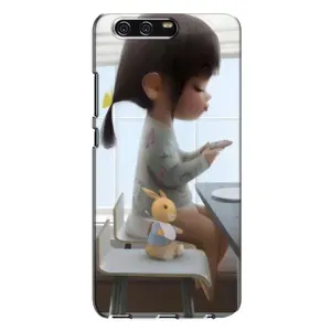 Дівчачий Чохол для Huawei P10 Plus, VKY (ДІвчина з іграшкою)