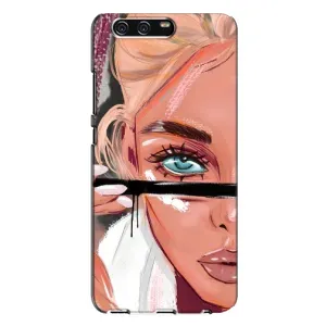 Силіконовый Чохол на Huawei P10 Plus, VKY з картинкой Модных девушек (Дівчина та вії)