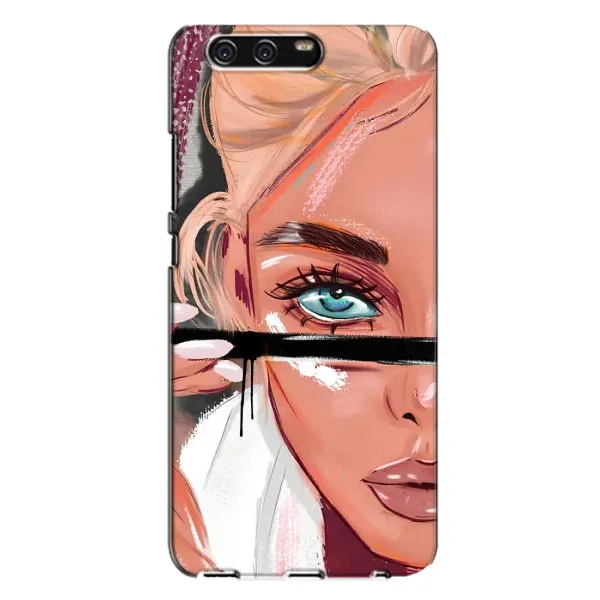Чехол с рисунком «Девушка и ресницы» для Huawei P10 Plus (VKY)