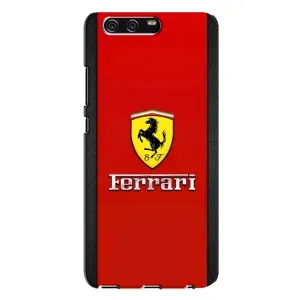 Силиконовый бампер с картинкой машины на Huawei P10 Plus, VKY (Ferrari Logo)