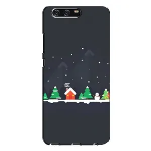 Силіконовий бампер на різдво для Huawei P10 Plus, VKY (Місто зимове)
