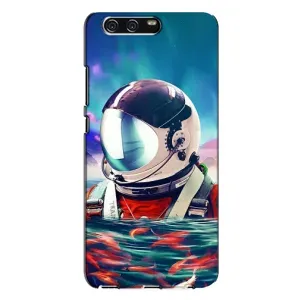 Силіконовый Чохол з принтом "Космонавти" на Huawei P10 Plus, VKY (Космонавт у воді)