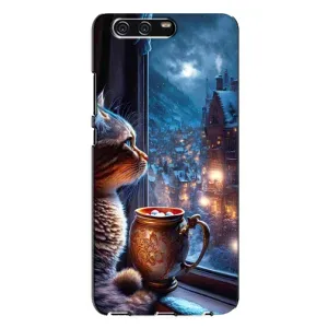Чехлы на Новый Год Huawei P10 Plus, VKY (Кот новогодний)