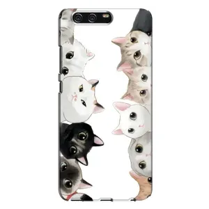 Силиконовый чехол с котиком для Huawei P10 Plus, VKY (Коты)