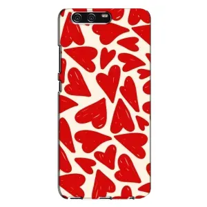Чохли з тематикою "Маленькі Сердчеки" на Huawei P10 Plus, VKY (Червоні сердечки)