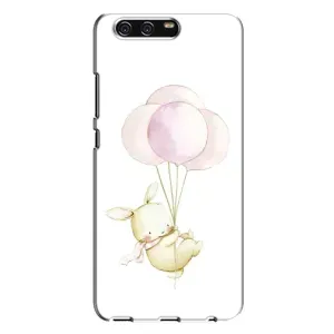 Силиконовый бампер с картинкой животных для Huawei P10 Plus, VKY (Кролик и шарики)