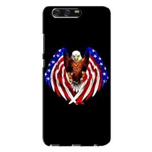 Чехол Флаг USA для Huawei P10 Plus, VKY (Крылья США)