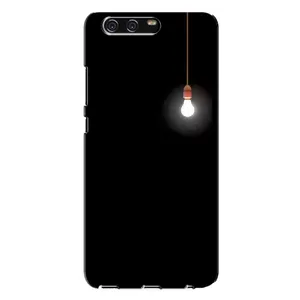 Чехол с картинками на черном фоне для Huawei P10 Plus, VKY (Лампочка)