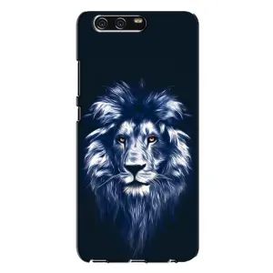 Чехол с картинкой на Huawei P10 Plus, VKY (Лев - синий)
