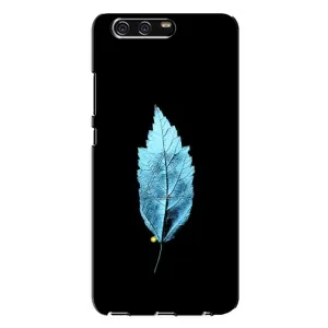 Чехол с картинками на черном фоне для Huawei P10 Plus, VKY (Листочек)