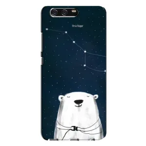 Силиконовый бампер с картинкой животных для Huawei P10 Plus, VKY (Медведица)