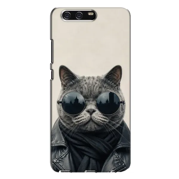 Чехол с рисунком «Модный кот» для Huawei P10 Plus (VKY) Чехол с рисунком «Модный кот» для Huawei P10 Plus (VKY)