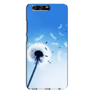 Силиконовый Чехол с одуванчиками на Huawei P10 Plus, VKY (Одуванчик на голубом)