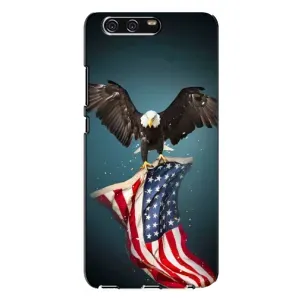 Чехол Флаг USA для Huawei P10 Plus, VKY (Орел и флаг)