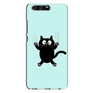 Силиконовый чехол с котиком для Huawei P10 Plus, VKY (Падающий кот)