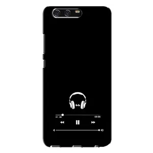 Чехол с картинками на черном фоне для Huawei P10 Plus, VKY (Плеер)