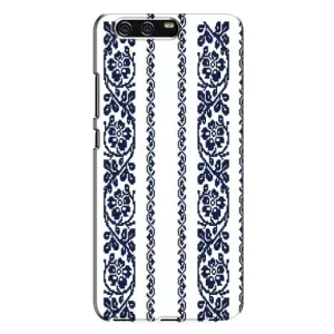 Силиконовый Чехол на Huawei P10 Plus, VKY с картинкой Вышиванки (Синяя вышиванка)