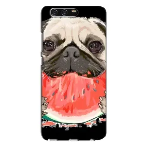 Чехол (ТПУ) Милые собачки для Huawei P10 Plus, VKY (Смешной Мопс)