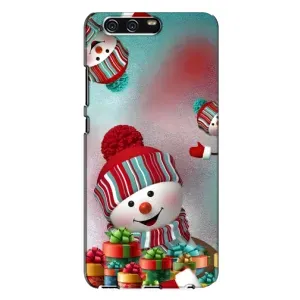 Чехлы на Новый Год Huawei P10 Plus, VKY (Снеговик в шапке)