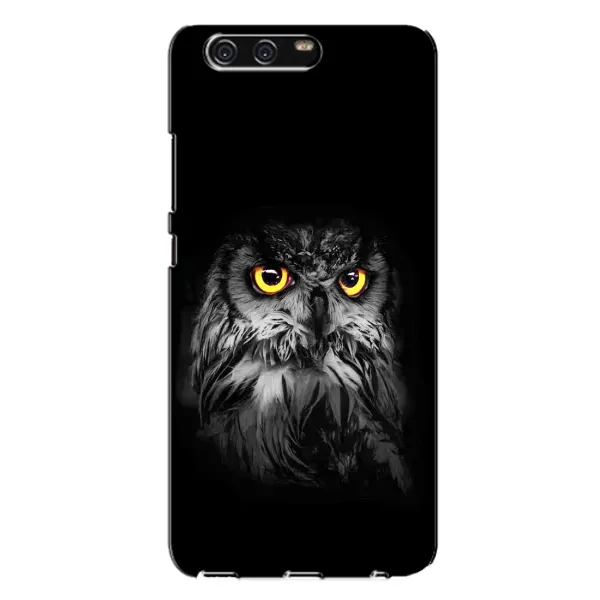 Чехол с рисунком «Сова на чёрном» для Huawei P10 Plus (VKY)