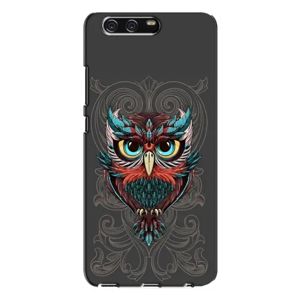 Чехол с рисунком «Сова на сером» для Huawei P10 Plus (VKY)