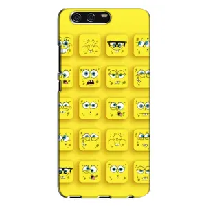 Силиконовый чехол Спанч Боб на Хуавей П10 Плюс (Спанч-БОБ)