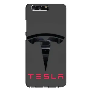 Силиконовый бампер с картинкой машины на Huawei P10 Plus, VKY (Logo TESLA)