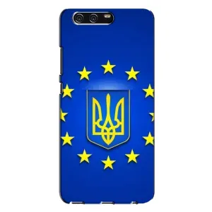 Чехол с Украинской символикой на Хуавей П10 Плюс (Украина это Европа)