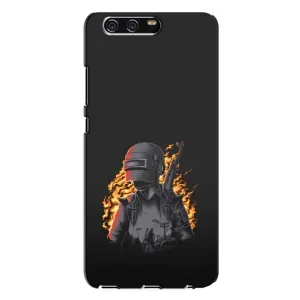 Силиконовый чехол с картинкой "Герой Pubg" на Huawei P10 Plus, VKY (В огне)