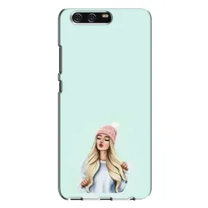 Силіконовый Чохол на Huawei P10 Plus, VKY з картинкой Модных девушек (В шапці)