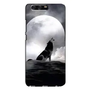 Чехол с Волком на Huawei P10 Plus, VKY (Волк и луна)