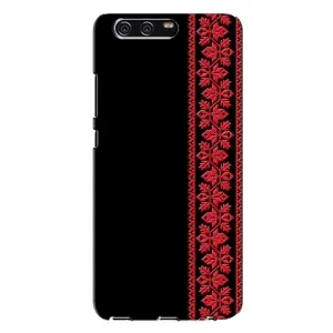 Силиконовый Чехол на Huawei P10 Plus, VKY с картинкой Вышиванки (Вышиванка на черном)
