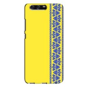 Силиконовый Чехол на Huawei P10 Plus, VKY (Вышиванка на желтом)