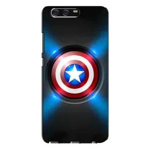 Чехол с Щитом Капитана Америки на Huawei P10 Plus, VKY (Яркий Щит Капитана)