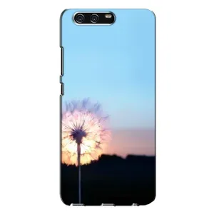 Силиконовый Чехол с одуванчиками на Huawei P10 Plus, VKY (Закат с одуванчиком)