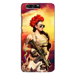 ЗСУ Чехлы (TPU) для Huawei P10 Plus, VKY (Женщина солдат)