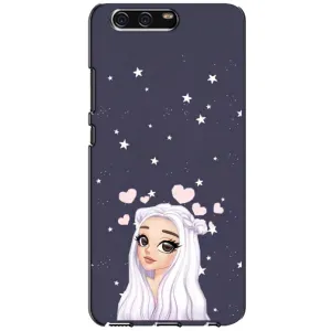 Чехол Стильные девушки на Huawei P10, VTR (Девушка и сердечки)