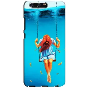 Чехол Стильные девушки на Huawei P10, VTR (Девушка на качели)