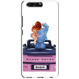 Силиконовый Чехол на Huawei P10, VTR с картинкой Стильных Девушек (Девушка на машине)