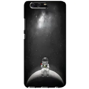 Силиконовый Чехол с принтом "Космонавты" на Huawei P10, VTR (Космонавт романтик)