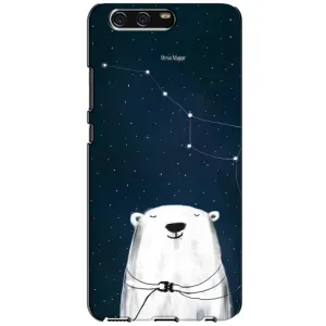 Силиконовый бампер с картинкой животных для Huawei P10, VTR (Медведица)