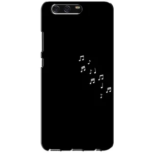Чехол с картинками на черном фоне для Huawei P10, VTR (Ноты)