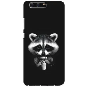 Силиконовый Чехол с Енотами на Huawei P10, VTR (С кофем)