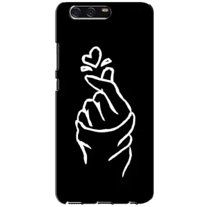 Чехлы (Знак сердечка) на Huawei P10, VTR (Сердце на черном)