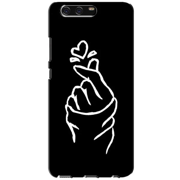 Чехол с рисунком «Сердце на черном» для Huawei P10 (VTR)