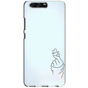 Чехлы (Знак сердечка) на Huawei P10, VTR (Сердце на голубом)