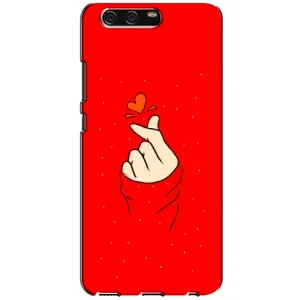 Чехлы (Знак сердечка) на Huawei P10, VTR (Сердце на красном)