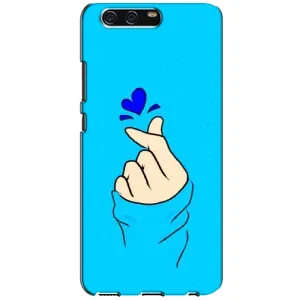 Чехлы (Знак сердечка) на Huawei P10, VTR (Сердце на синем)