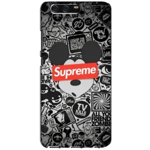 Чехол с Брендами одежды на Хуавей П10 (Supreme Маус)