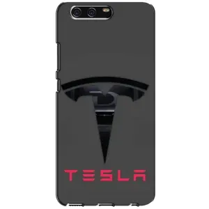 Силиконовый бампер с картинкой машины на Huawei P10, VTR (Logo TESLA)